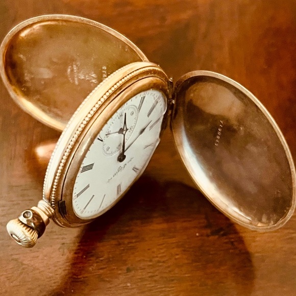 🌟HP🌟RARE ANTIQUE ELGIN HUNTER POCKET WATCH - Picture 16 of 16